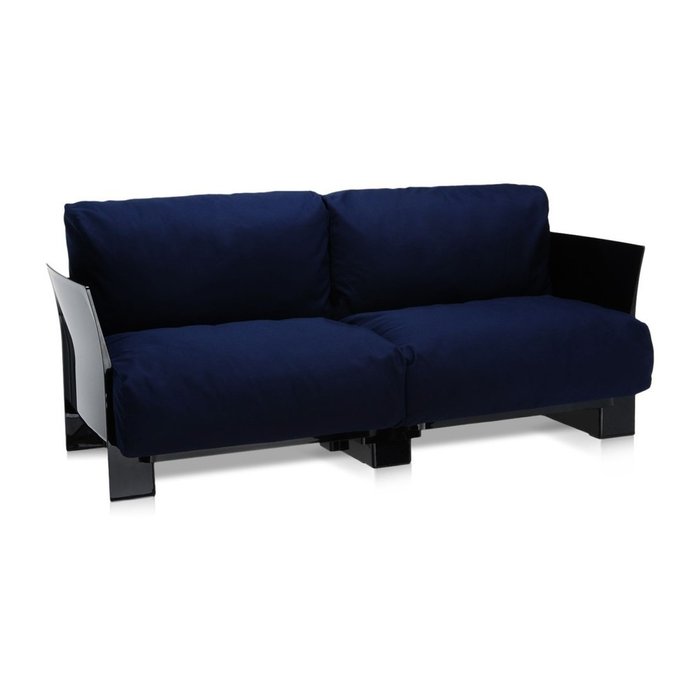 Диван Pop двухместный темно-синего цвета - купить Прямые диваны по цене 299690.0