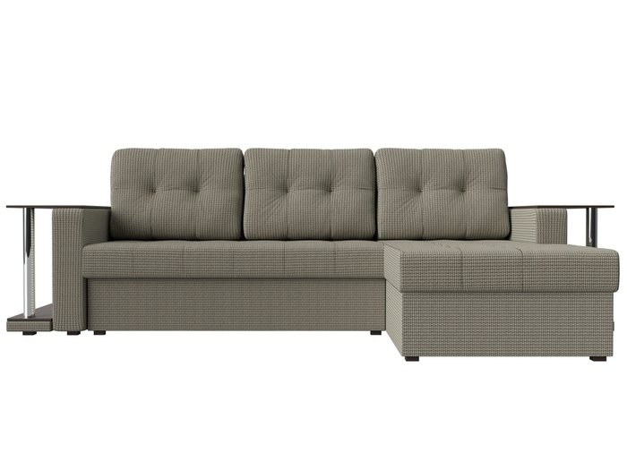 Угловой диван-кровать Даллас светло-коричневого цвета - купить Угловые диваны по цене 40590.0