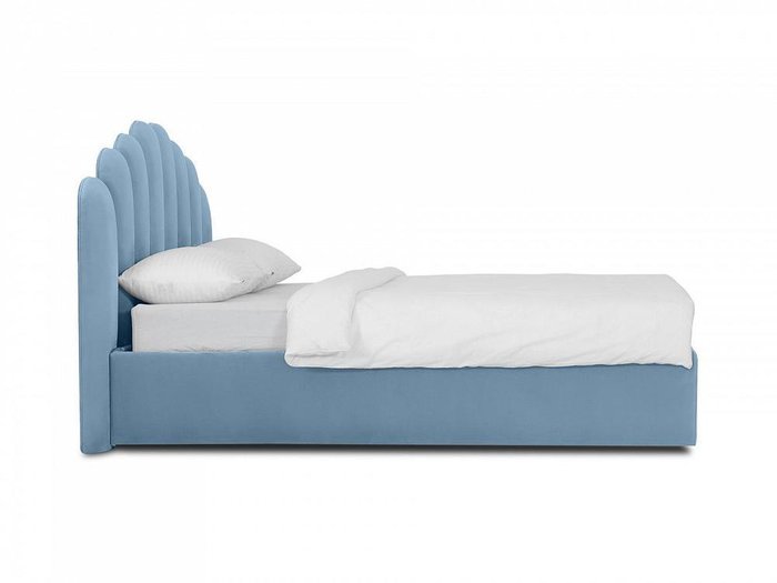 Кровать Queen Sharlotta 160х200 голубого цвета с подъемным механизмом - лучшие Кровати для спальни в INMYROOM