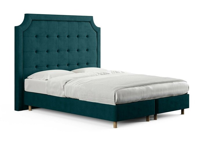 Кровать Elysium 160х200 изумрудного цвета с двумя основаниями