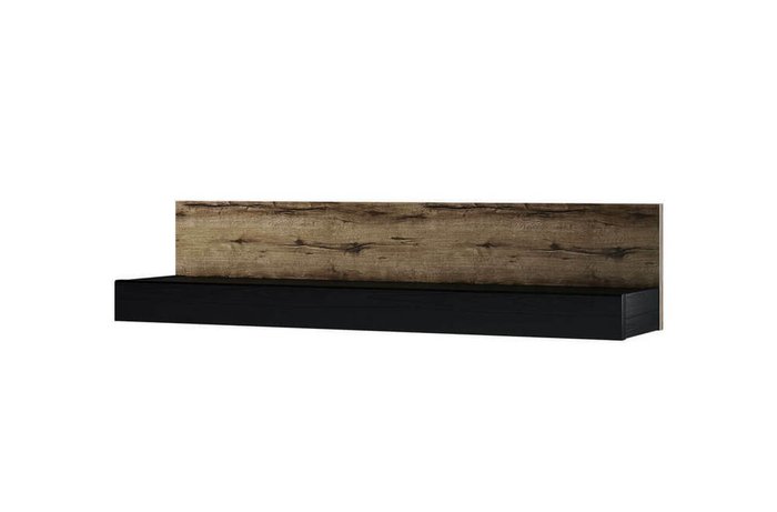 Навесная полка Jagger черно-коричневого цвета