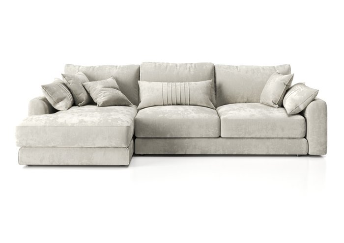 Угловой диван-кровать Шерлок с оттоманкой белого цвета - купить Угловые диваны по цене 195840.0