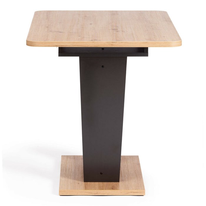 Раздвижной обеденный стол Fox бежево-черного цвета - купить Обеденные столы по цене 11610.0
