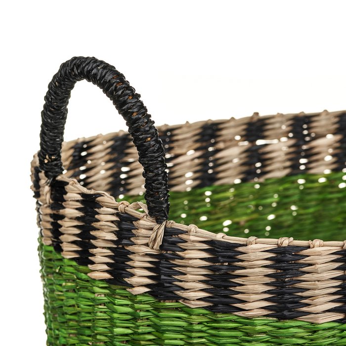 Корзина TamTam зелено-бежевого цвета - купить Плетеные корзины по цене 3800.0