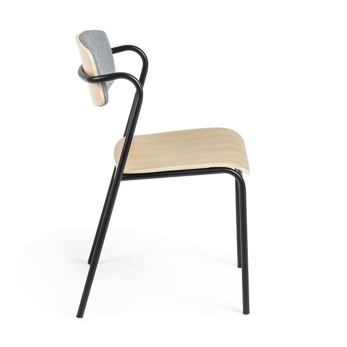 Кресло Casper со спинкой из серой ткани ткани - купить Обеденные стулья по цене 27990.0
