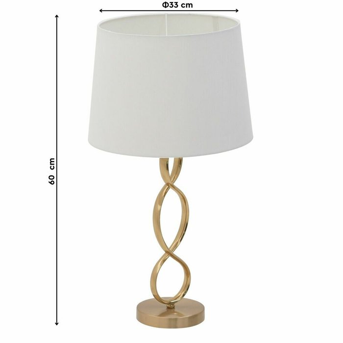Лампа настольная бело-золотого цвета - лучшие Настольные лампы в INMYROOM