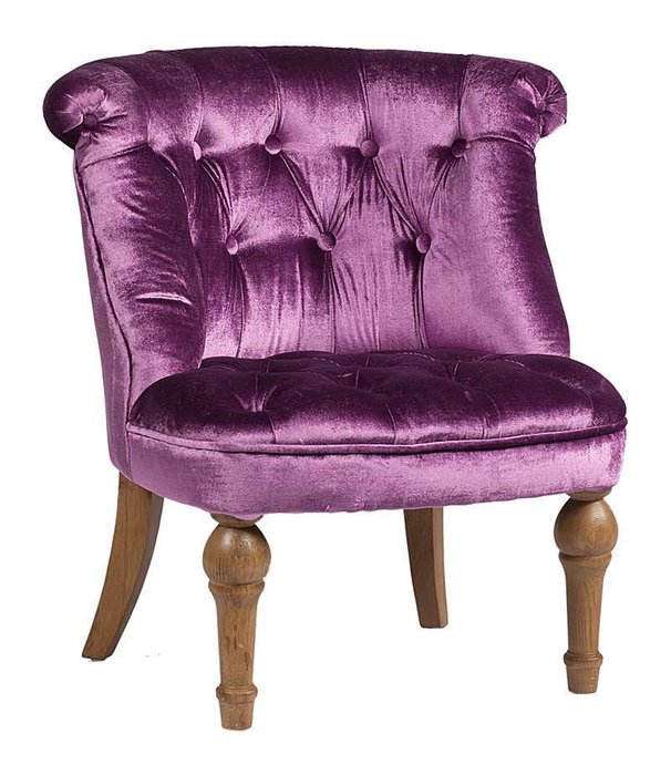 Кресло Sophie Tufted Slipper Chair сиреневого цвета 