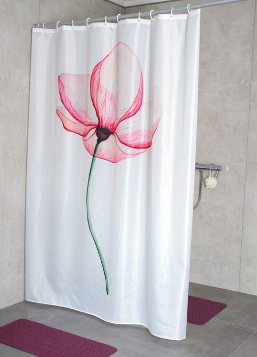 Штора для ванных комнат Belle бело-розового цвета - купить Шторки для душа по цене 4881.0