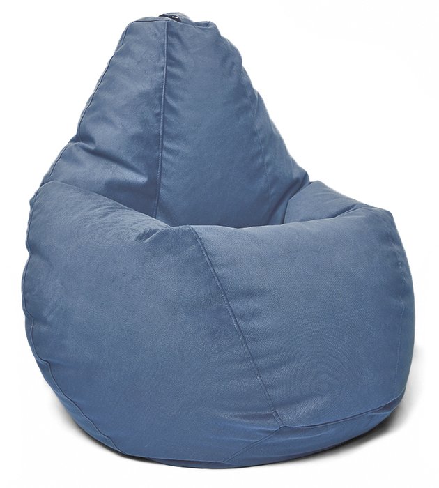 Кресло мешок Груша Maserrati 21 XL темно-синего цвета