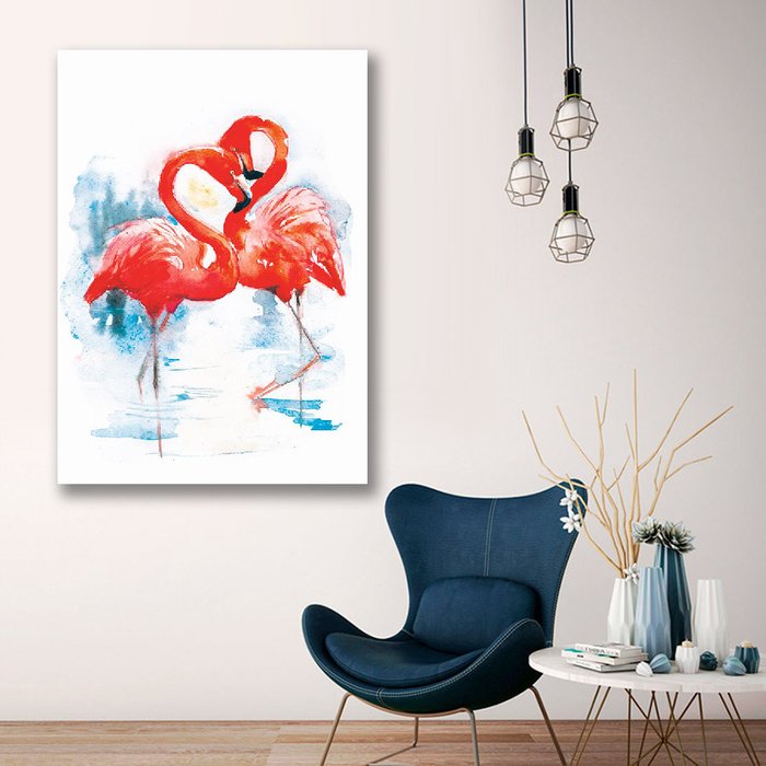 Картина на холсте Пара фламинго 50х70 см - купить Картины по цене 5990.0