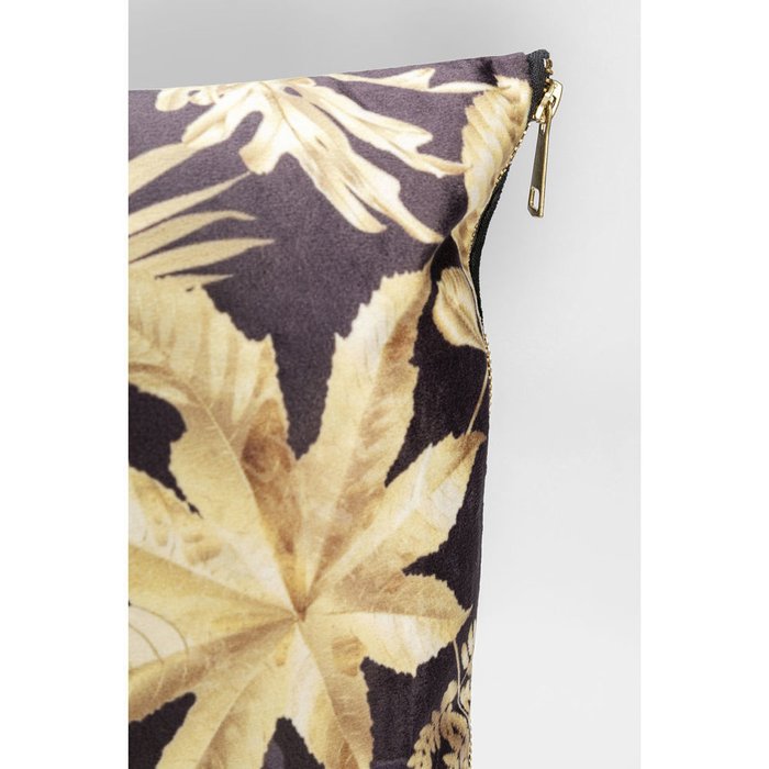 Подушка Autumn черно-золотого цвета - лучшие Декоративные подушки в INMYROOM