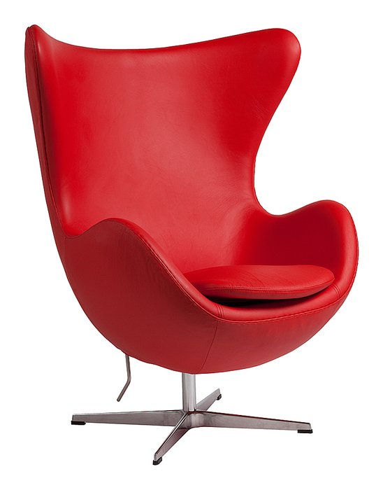  Кресло "Egg Chair" из натуральной кожи  - лучшие Интерьерные кресла в INMYROOM