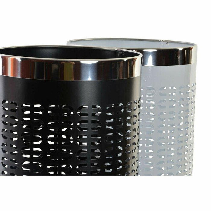 Корзина для зонтов DKD Home Decor 23 x 50 cm Белый Чёрный Сталь 23 x 23 x 50 cm (2 штук) - лучшие Подставки для зонтов в INMYROOM