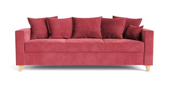 Диван-кровать Эмилио красного цвета