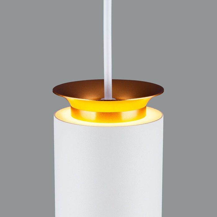 Подвесной светодиодный светильник DLS021 9+4W 4200К белый матовый/золото - лучшие Подвесные светильники в INMYROOM