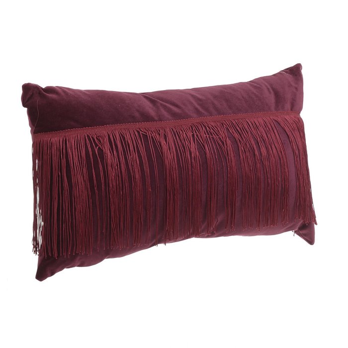 Прямоугольная подушка бордового цвета