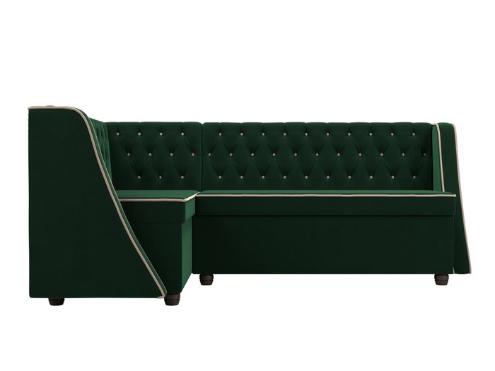 Кухонный угловой диван Лофт зеленого цвета левый угол - купить Угловые диваны по цене 50999.0