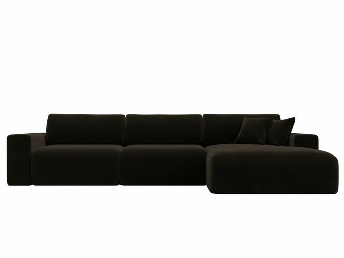 Угловой диван-кровать Лига 036 Классик Лонг темно-коричневого цвета правый угол - купить Угловые диваны по цене 106999.0