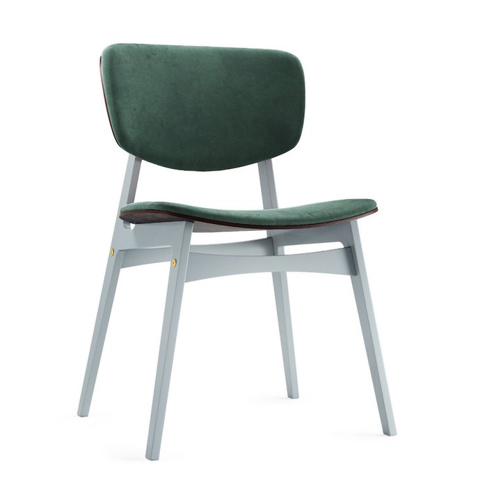 Мягкий стул Sid с зеленой обивкой - лучшие Обеденные стулья в INMYROOM