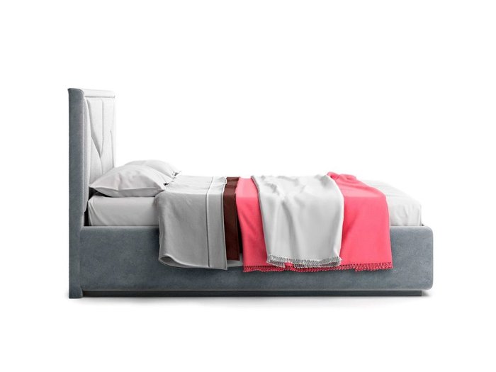 Кровать Alatri серого цвета с ортопедическим основанием 160х200  - лучшие Кровати для спальни в INMYROOM