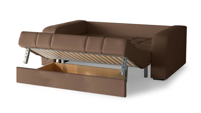 Диван-кровать Дендра коричневого цвета - лучшие Прямые диваны в INMYROOM