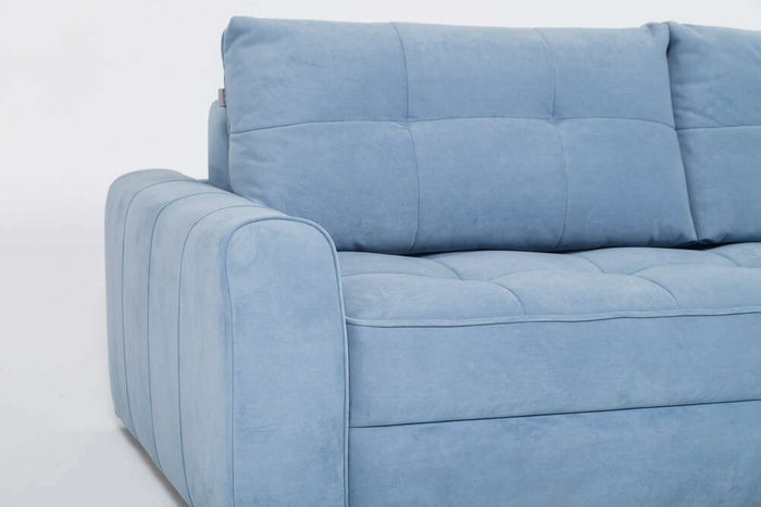 Угловой диван-кровать Soft II голубого цвета (правый) - лучшие Угловые диваны в INMYROOM