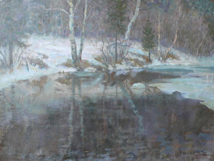 Картина "Лесной берег. Весна"