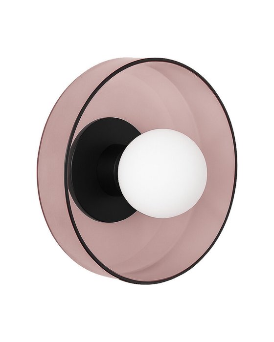 Настенный светильник с розовым стеклом “Кассель” – 35 см - купить Бра и настенные светильники по цене 9900