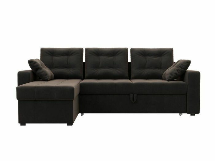 Угловой диван-кровать Камелот коричневого цвета левый угол - купить Угловые диваны по цене 48999.0