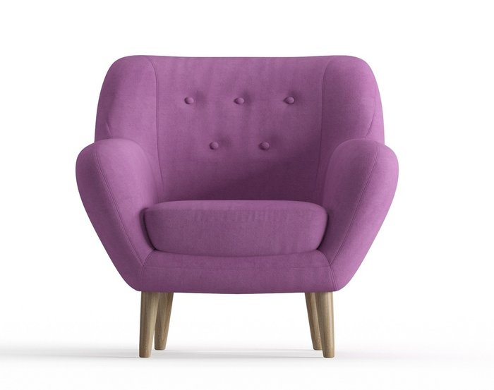 Кресло Cloudy в обивке из велюра сиреневого цвета - купить Интерьерные кресла по цене 15250.0