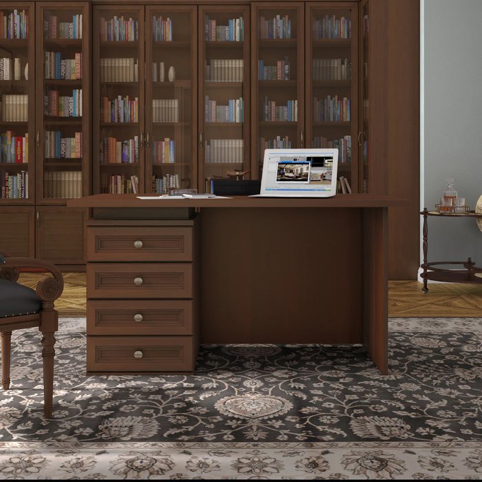 Письменный стол Белладжио коричневого цвета - лучшие Письменные столы в INMYROOM