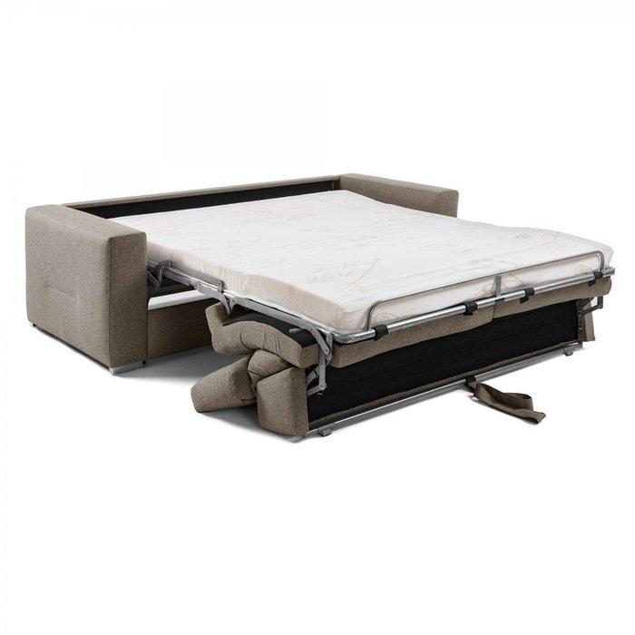 Диван-кровать Queen коричневого цвета с полиуретановым матрасом - купить Прямые диваны по цене 239990.0