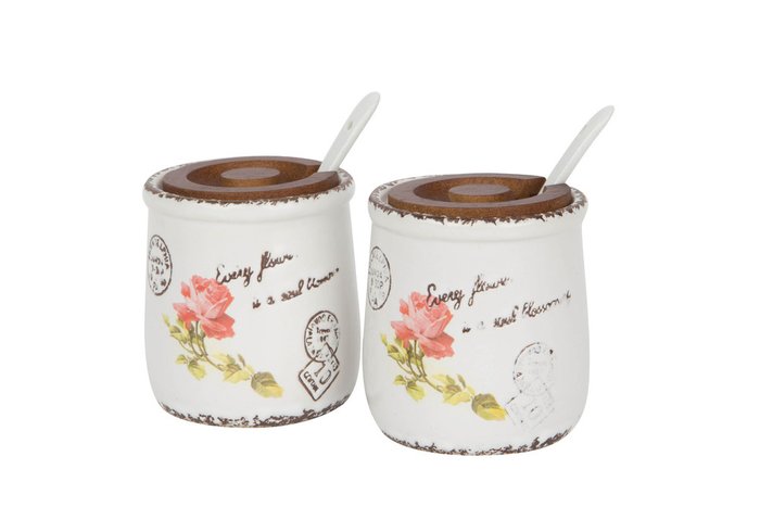 Набор банок для сыпучих продуктов Flower
