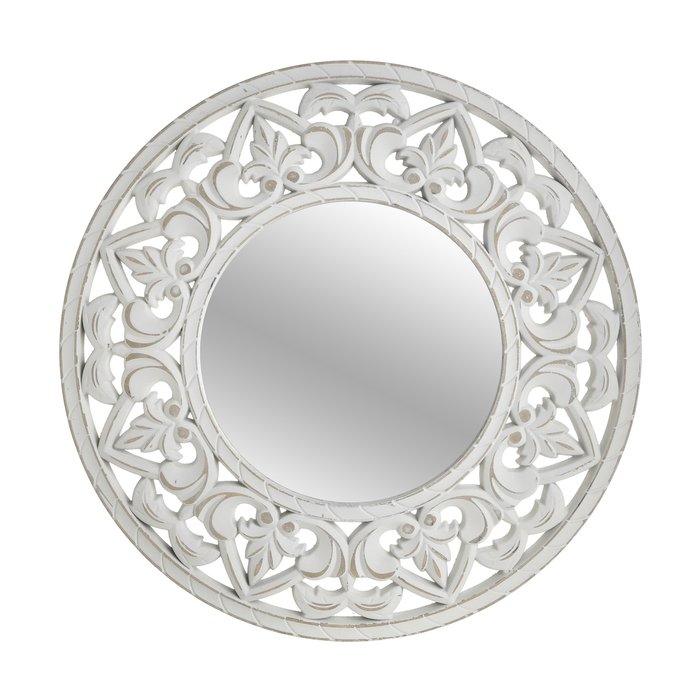 Настенное зеркало D45 белого цвета