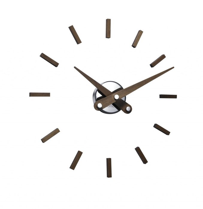 Часы Puntos Suspensivos с деревянными стрелками 