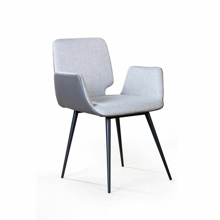Стул с подлокотниками Adam серого цвета - купить Обеденные стулья по цене 33000.0