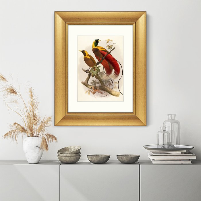 Картина Красная райская птица 1880 г.   - лучшие Картины в INMYROOM