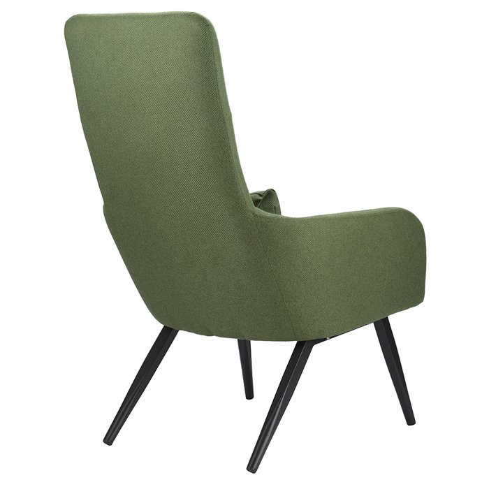 Кресло с подставкой для ног и подушкой Bridjet зеленого цвета - лучшие Интерьерные кресла в INMYROOM