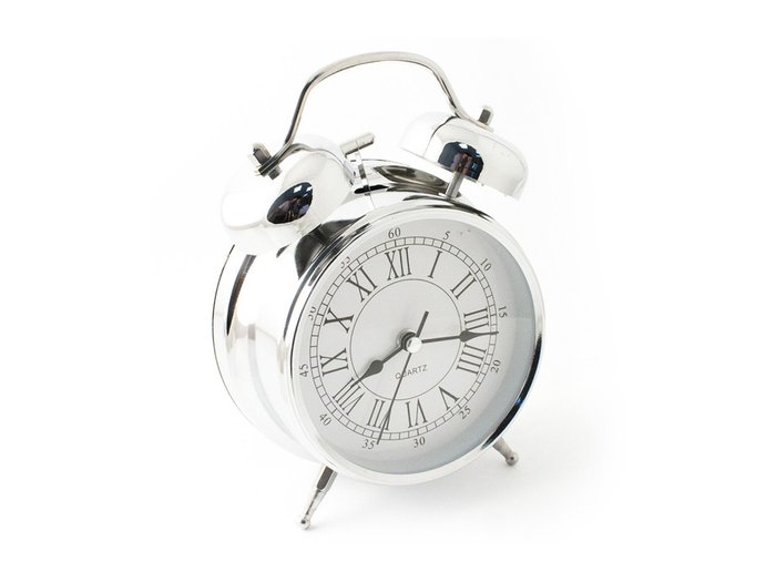 Будильник Эврика серебристого цвета  - купить Часы по цене 1150.0