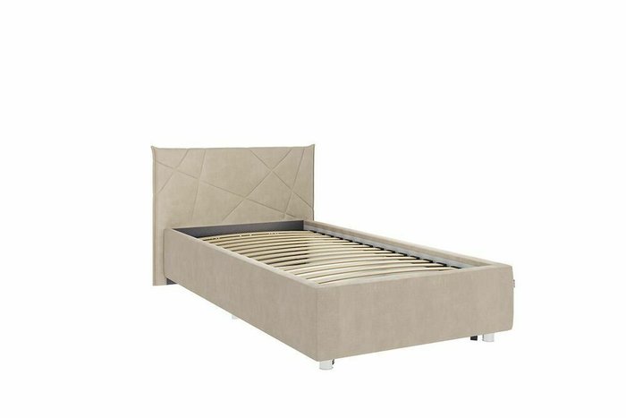 Кровать Бест 90х200 бежевого цвета без подъемного механизма - купить Кровати для спальни по цене 22280.0