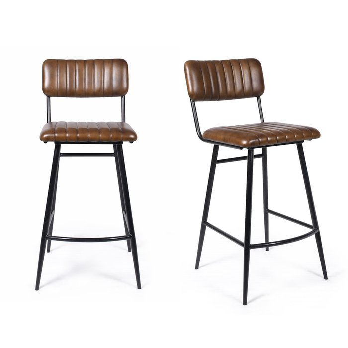 Набор из двух барных стульев Керала коричневого цвета