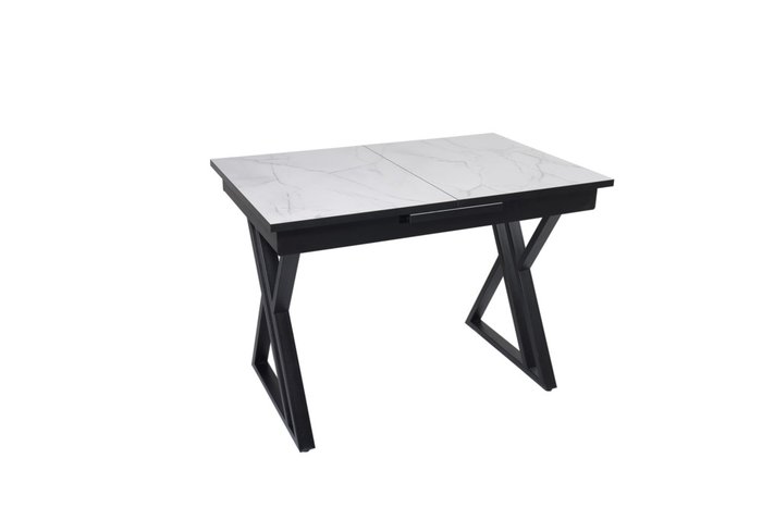 Раздвижной обеденный стол Саен чкерно-серого цвета