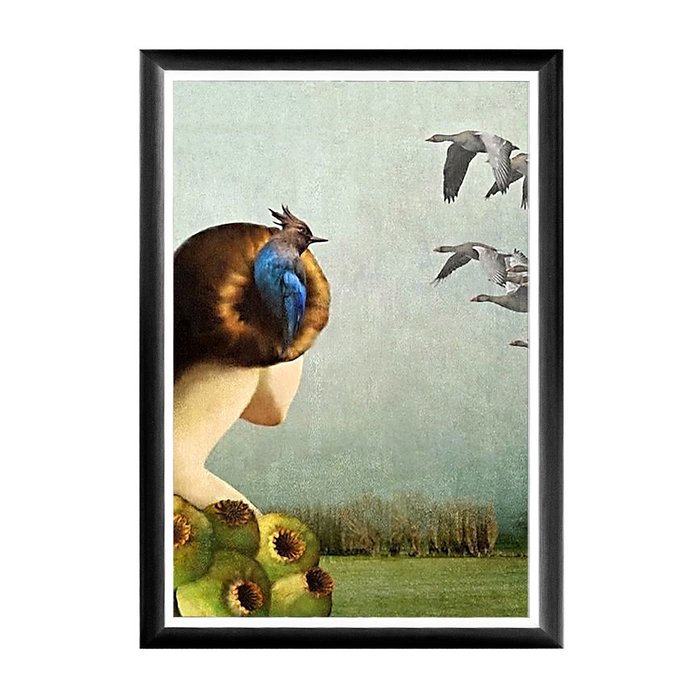 Арт-постер Перелетные птицы в раме из полистирола