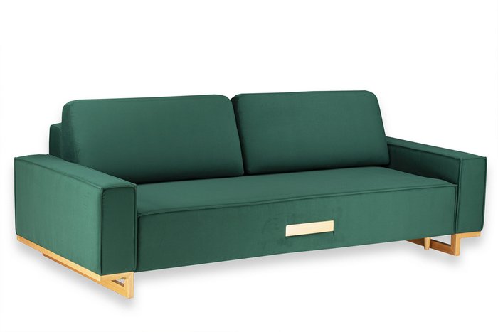 Прямой диван-кровать Лофт Комфорт зеленого цвета - купить Прямые диваны по цене 64899.0