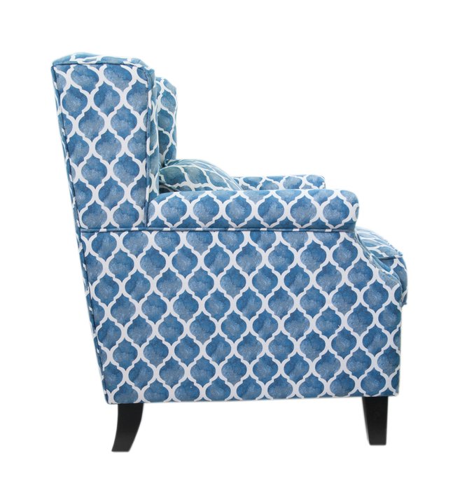 Кресло Scott blue wave сине-белого цвета - лучшие Интерьерные кресла в INMYROOM