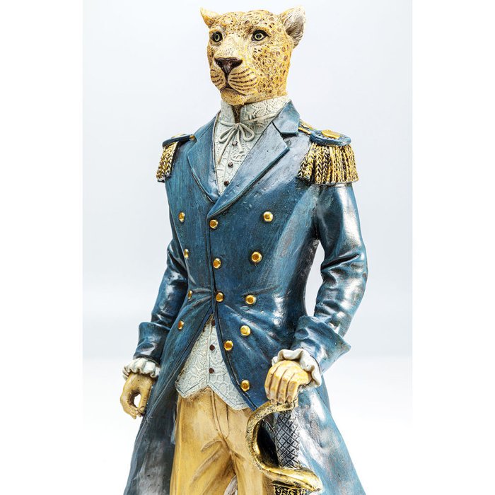 Статуэтка Leopard синего цвета - лучшие Фигуры и статуэтки в INMYROOM