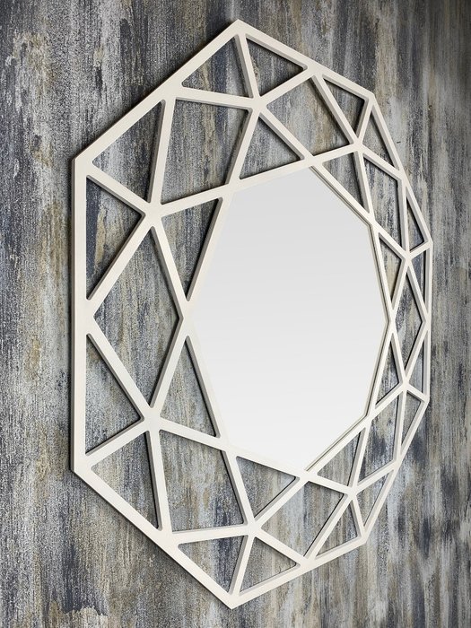 Зеркало Tissue White белого цвета - купить Настенные зеркала по цене 22500.0
