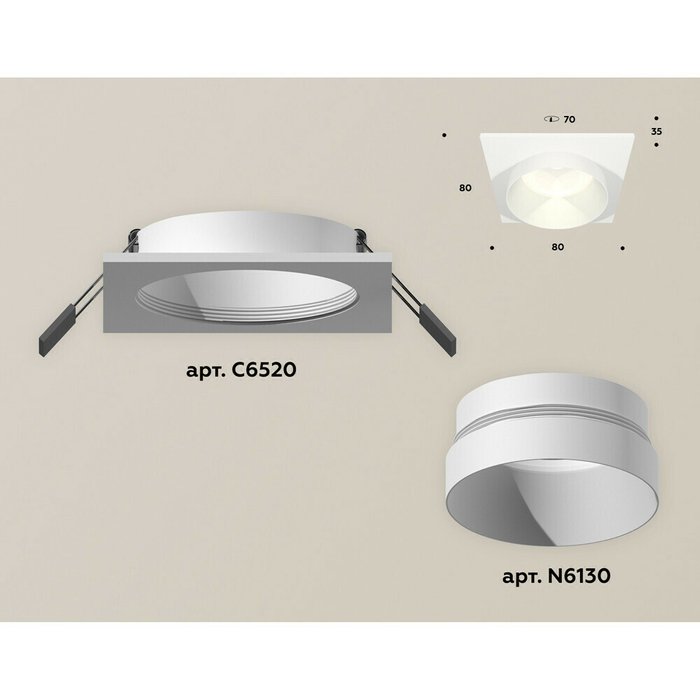 Светильник точечный Ambrella Techno Spot XC6520020 - купить Встраиваемые споты по цене 1537.0