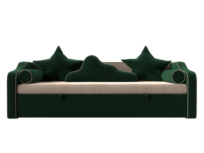 Прямой диван-кровать Рико темно-зеленого цвета - купить Прямые диваны по цене 38999.0
