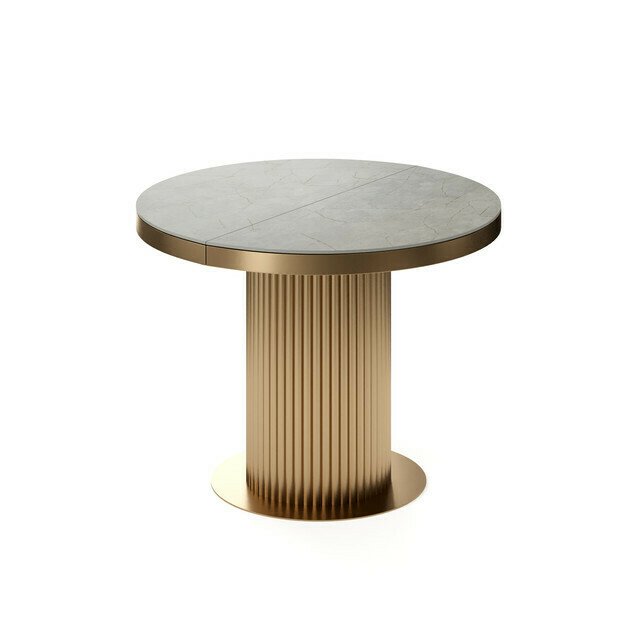Раздвижной обеденный стол Меб S со столешницей цвета серый мрамор